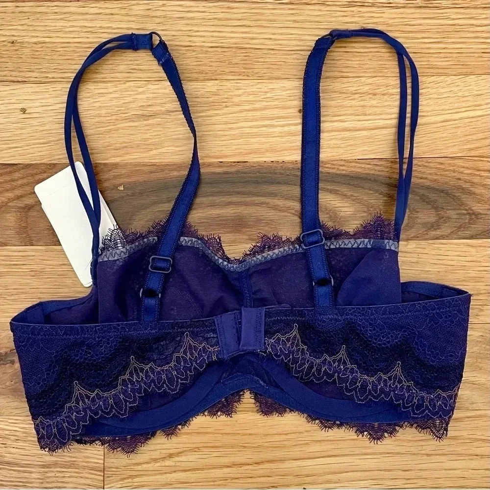 NWT B. Tempt’d by Wacoal Purple Blue Lace Underwire Bra Bralette Size S - Picture 3 of 4